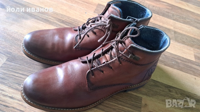 bugatti-кожени шити мъжки обуяки-43 номер