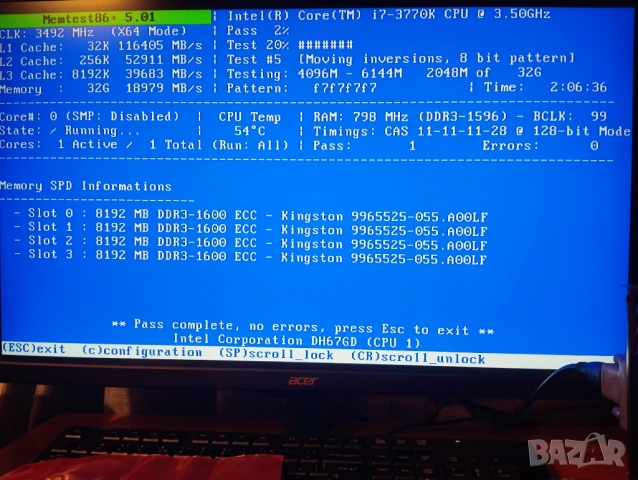 DDR3 32Gb ECC (4 x 8Gb) Kingston 1600MHz PC3-12800E
