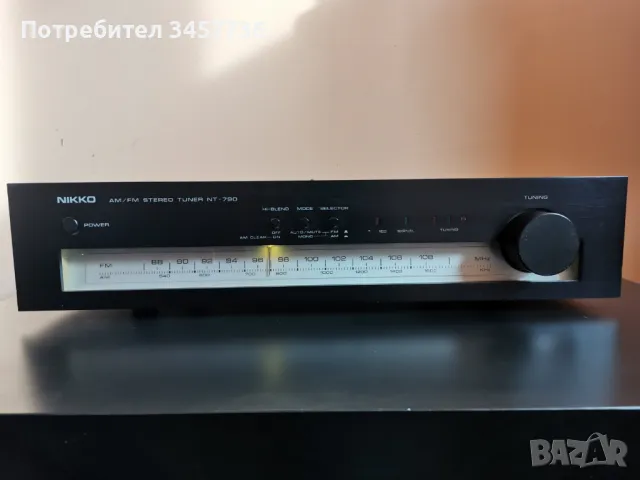 Винтидж Японски Стерео Тунер NIKKO NT-790 , снимка 2 - Ресийвъри, усилватели, смесителни пултове - 49636578