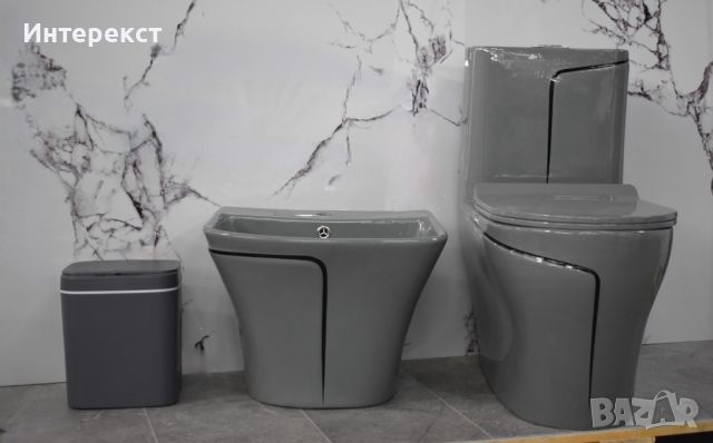 Керамичен тоалетен комплект за баня, снимка 1 - ВИК - 45892670