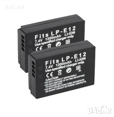 CANON LP-E12 батерия заместител за EOS M M10 M50 M100 Rebel SL1 и др, снимка 2 - Батерии, зарядни - 52674720
