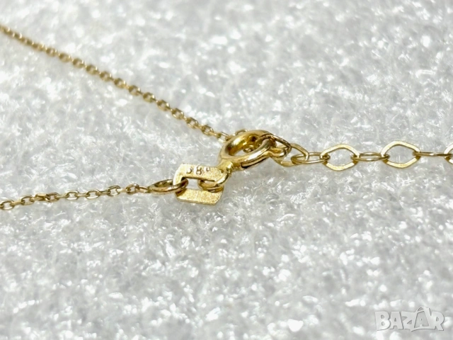 Тънко златно колие с плътно сърце-1,77 грама 14К (проба 585), снимка 7 - Колиета, медальони, синджири - 53814008