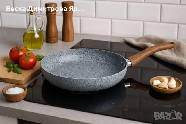 Тиган Voltz Siena, Мраморно каменно керамично покритие, снимка 3 - Съдове за готвене - 50198201