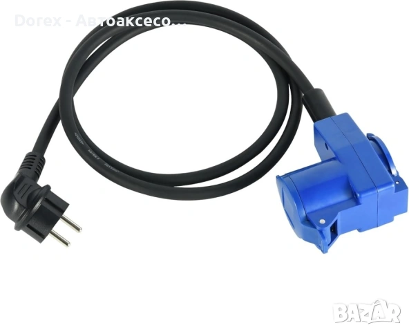 Захранващ кабел адаптер удължител с Schuko Шуко към 3-пинов ъглов конектор CEE 1.5м за къмпинг кемпе, снимка 7 - Аксесоари и консумативи - 54196306