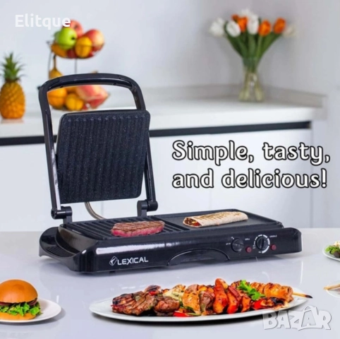 Грил преса и скара 3 в 1 Lexical LSM-2550-1; 2 години гаранция, снимка 4 - Скари - 52870974