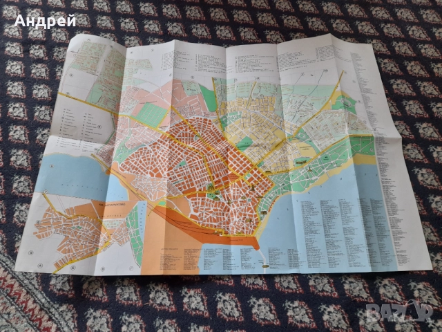 Стара Туристическа карта Варна #2, снимка 3 - Други ценни предмети - 52296691