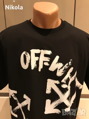 OFF-WHITE™ PAINT SCRIPT SKATE тениска, размери: S и L, снимка 3 - Тениски - 48678313