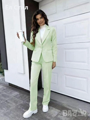 📌#Елегантен #костюм сако с панталон 95% полиестер 5% ликра Производител: Италия , снимка 3 - Костюми - 53501290