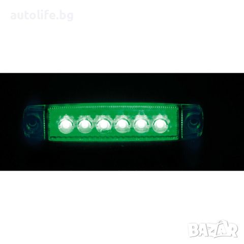 Зелен LED Габарити Светлини Маркер за Камион Ремарке Бус 12V-24V, снимка 2 - Аксесоари и консумативи - 45749369