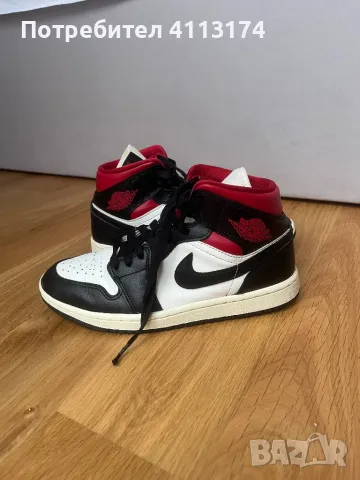 Jordan 1 mid gym red оригинални, снимка 1 - Маратонки - 48894467