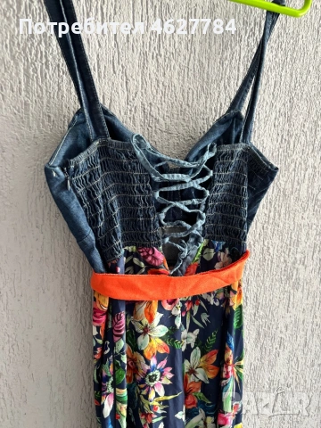 Стилна дамска рокля с флорален десен., снимка 4 - Рокли - 54236019