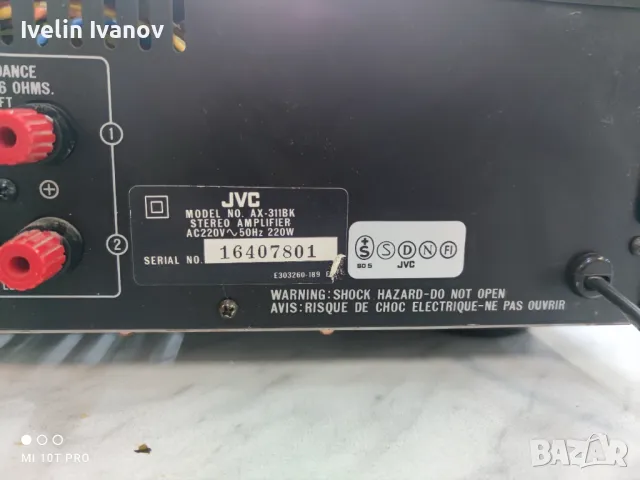 Jvc AX 311 BK, снимка 3 - Ресийвъри, усилватели, смесителни пултове - 47114985