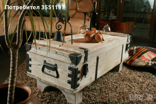 Холна маса от сандък с място за багаж, снимка 8 - Маси - 51687003