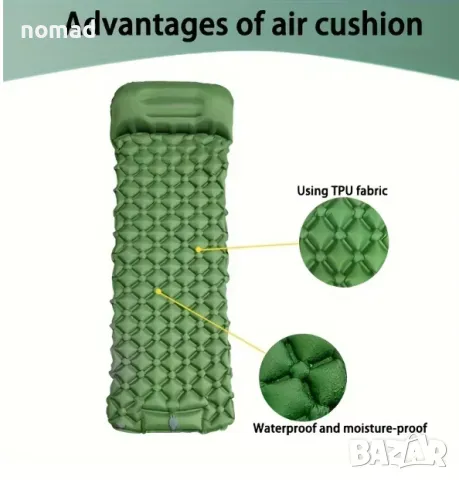 📢 -60% ПРОМО – Ултралеко надуваемо шалте / дюшек за трекинг и къмпинг, снимка 3 - Надуваеми легла - 49204434