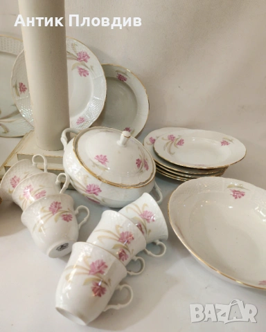 Старинен сервиз за хранене и чай, Thun, Carlsbad, Чехословакия, снимка 6 - Сервизи - 47149333