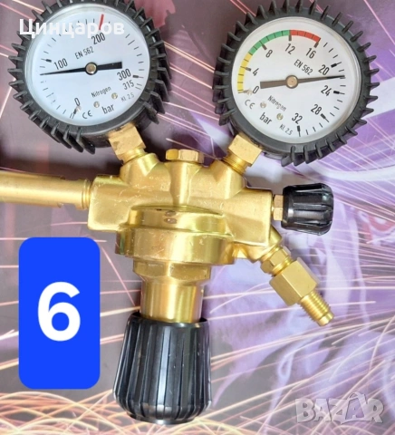Азот от 10 до 150 Bar редуцир-вентили, редуктори, регулатори , снимка 7 - Други инструменти - 53534404