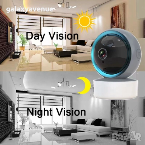 SUNISEE 8MP 2.4G Wifi Мини вътрешна охранителна камера Tuya APP, снимка 9 - HD камери - 53412545