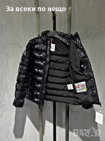 Мъжкo лачено черно зимно яке Moncler Код A310, снимка 2 - Якета - 47948945