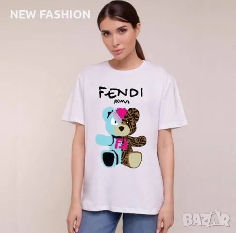 Дамски Памучни Тениски :  XS-2XL:  GUCCI: FENDI:, снимка 1 - Тениски - 46859415