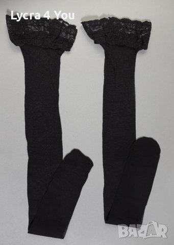 Identic S/M 20 den нови черни силиконови чорапи, снимка 5 - Бельо - 52701281