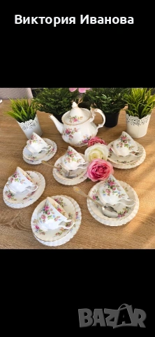сервиз Royal Albert Moss Rose , снимка 2 - Антикварни и старинни предмети - 53854721