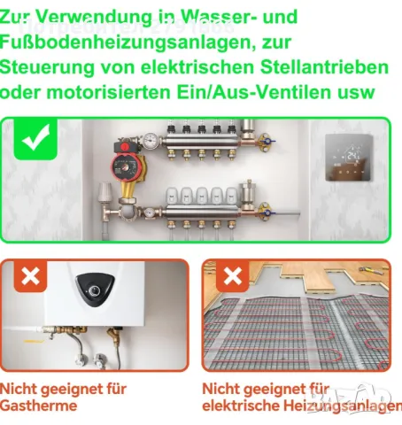 Beok WiFi Smart огледален стаен термостат,стенен за отопление на вода, програмируем седмичен, снимка 9 - Камини - 50259039