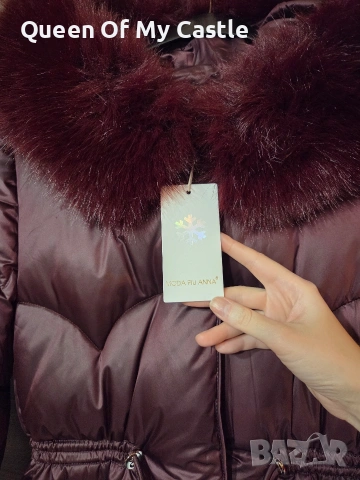 Красиво зимно яке бургунди , снимка 4 - Якета - 53025358