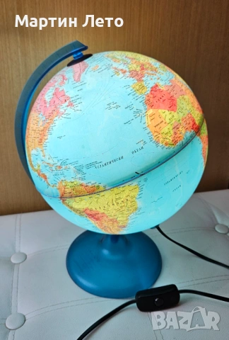 Светещ глобус 25 см. Страхотен!, снимка 2 - Ученически пособия, канцеларски материали - 53147085
