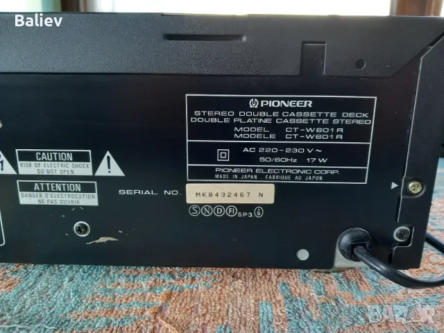 PIONEER CT-W601R Cassette Deck , снимка 14 - Декове - 49088531