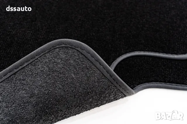 Комплект велурени стелки за BMW 5 серия  F10 седан (2010–2017) черни, снимка 4 - Аксесоари и консумативи - 49904436