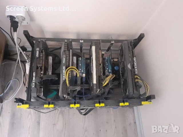 Продава се RIG с 4 x RTX3090 ( EVGA, ASUS, 2xMSI ) настроен за решаване на BITCOIN пъзел N71, снимка 2 - Видеокарти - 50791731