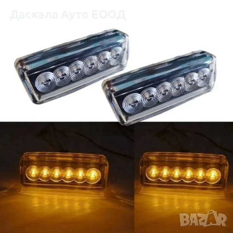 1бр. мигач за СКАНИЯ Scania S R G 2016г.+, прозрачно стъкло с оранжева светлина, снимка 2 - Части - 53684283