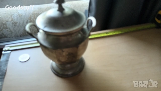 Арт Деко ,посребрена захарница,бронз,сьд,, снимка 8 - Антикварни и старинни предмети - 50586442