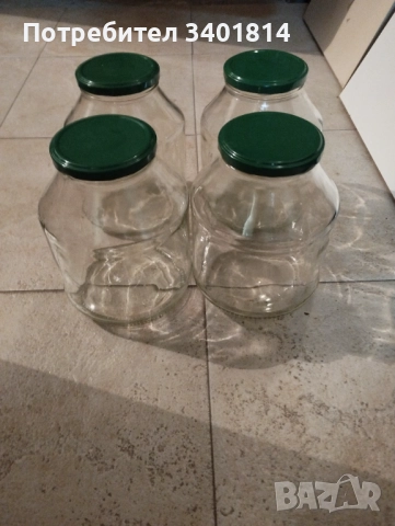Продавам употребявани буркани на винт с различна вместимост, снимка 4 - Буркани, бутилки и капачки - 52134641
