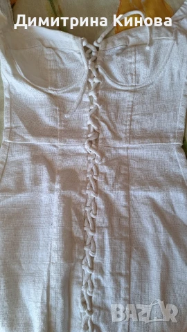 къса рокля памук Zara xs 24, снимка 4 - Рокли - 50535823