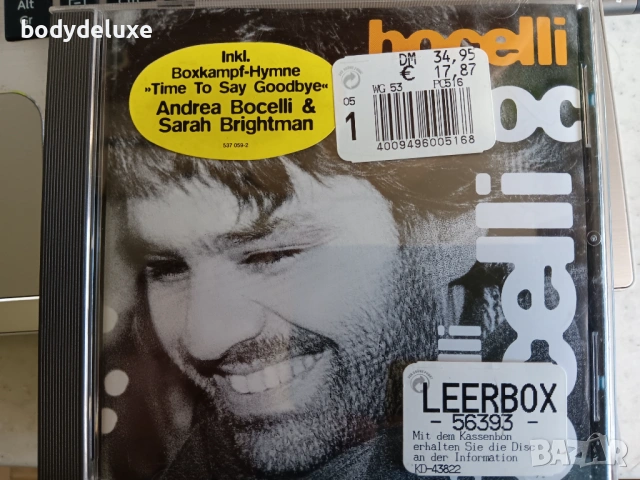 Andrea Bocelli албуми на аудио дискове