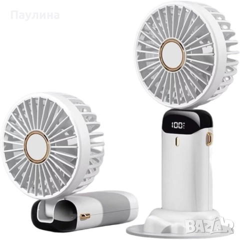 Преносим вентилатор 3 в 1, с 5 скорости и цифров дисплей, снимка 2 - Вентилатори - 51816904