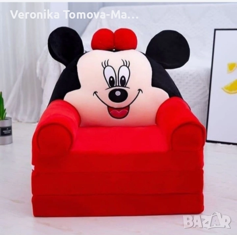 Плюшени кресла Спондж боб,Мини маус и Пепа пиг, снимка 3 - Плюшени играчки - 47970769