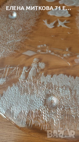 Walther Glas Германия голямо кръгло плато/поставка за торта, снимка 5 - Чинии - 53774018