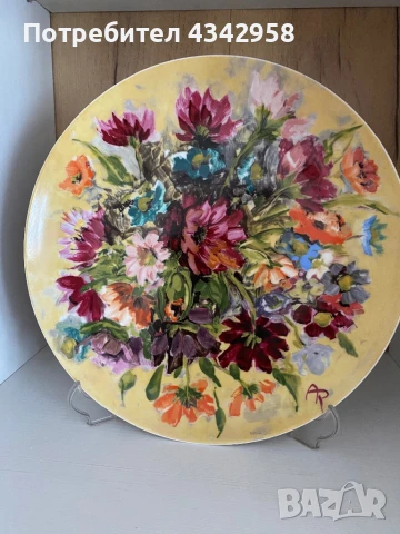 Запазена.Fürstenberg.1970-1979г. Голяма порцеланова чиния., снимка 1