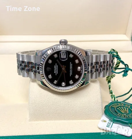 Rolex Datejust 31mm Steel Black Dial Diamond Jubilee Дамски Различни Варианти, снимка 5 - Дамски - 48183045