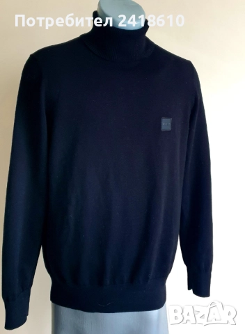 Hugo Boss Akiro _S Cotton Pima Soft Touch Turtleneck Mens Size M НОВО! ОРИГИНАЛ! Мъжко Памучно Поло!, снимка 11 - Пуловери - 52682749