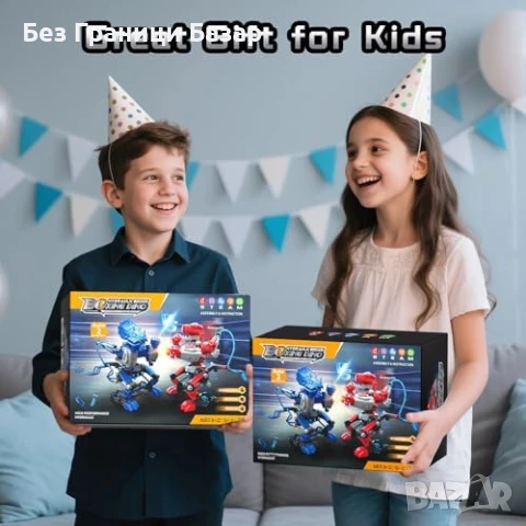 Нови STEM Хидравлични Роботи Боксьори Комплект за Деца 8-14 г. играчка, снимка 6 - Образователни игри - 51239964