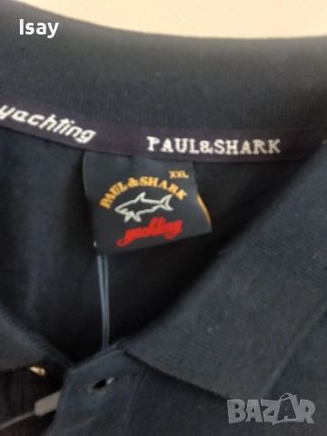 Мъжка тениска Паул Шарк 2ХЛ последен размер в тъмно син цвят , снимка 2 - Тениски - 54192976