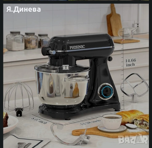 Планитарен миксер Phisinic 1800w , снимка 2 - Миксери - 53419584