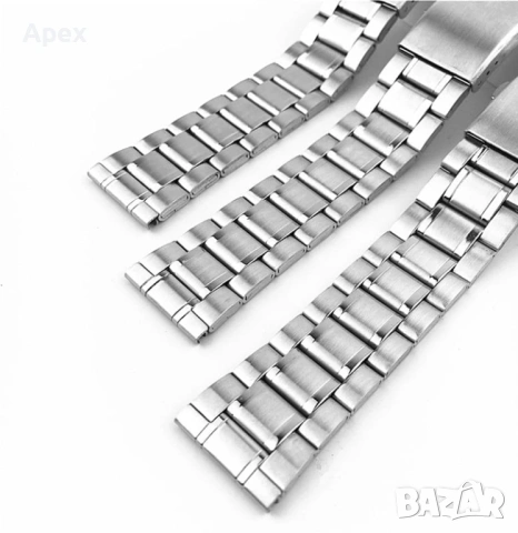 Стоманени Верижки за Часовници.Верижка заЧасовник18 20 22 24мм Seiko/Orient/Casio/Ракета/Слава/Полет, снимка 3 - Каишки за часовници - 54169493