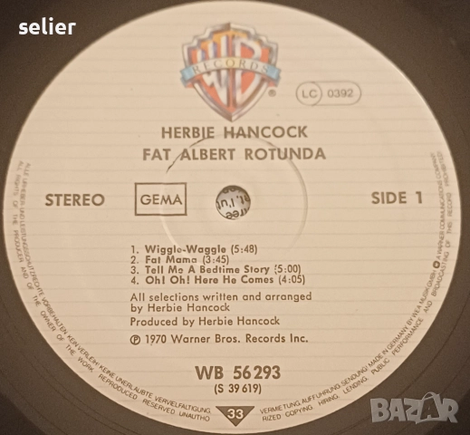 Herbie Hancock ‎– Fat Albert Rotunda Издание 🇩🇪 GERMANY-GATEFOLD  Състояние на винила:като звук вс, снимка 4 - Грамофонни плочи - 52998058