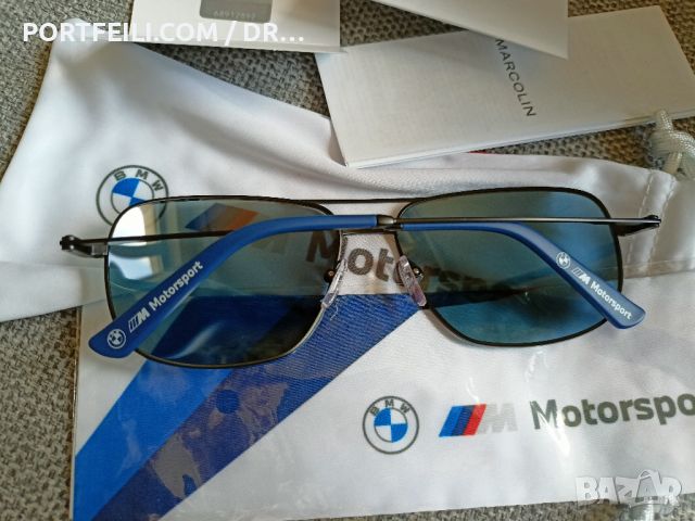 НОВИ мъжки слънчеви очила BMW Motorsport, черна рамка, авиатор, поляризация ОРИГИНАЛЕН ПРОДУКТ, снимка 4 - Слънчеви и диоптрични очила - 45463112