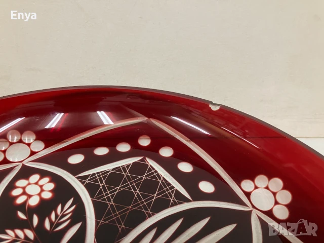 Част от сервиз от червен кристал, снимка 3 - Сервизи - 51050384