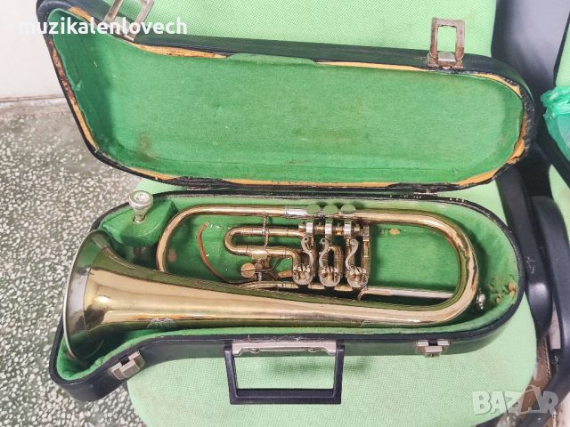 Fluglehorn F. Schediwy Ludwigsburg - Флигорна с оригинален твърд куфар Made In Germany, снимка 1 - Духови инструменти - 45315595